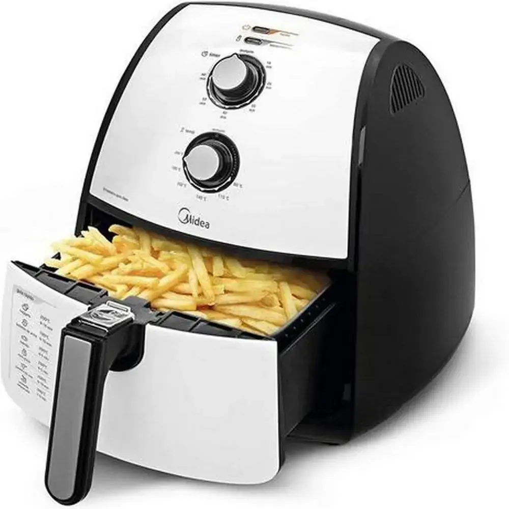 Fritadeira Sem Oleo 4 L Midea Fra41 Bco / Pto 110 Volts