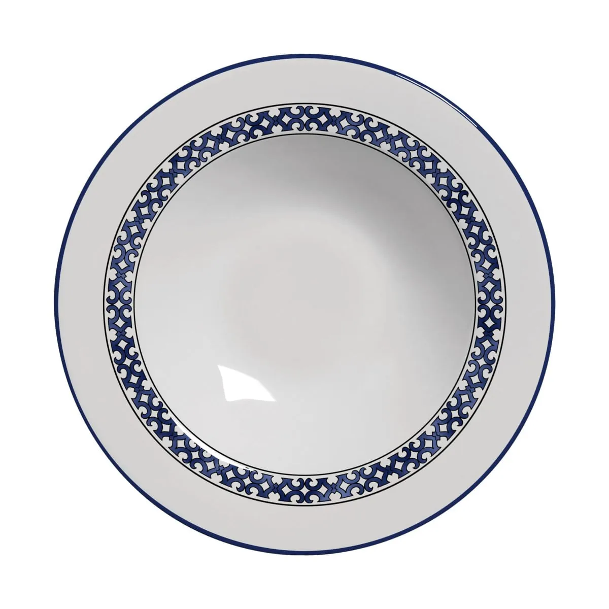 Prato Fundo Capri Azul 25 cm Alleanza