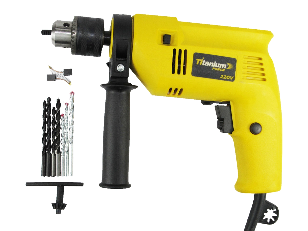 Furadeira De Impacto 1/2" 500w Com 7 Brocas Titanium 127v