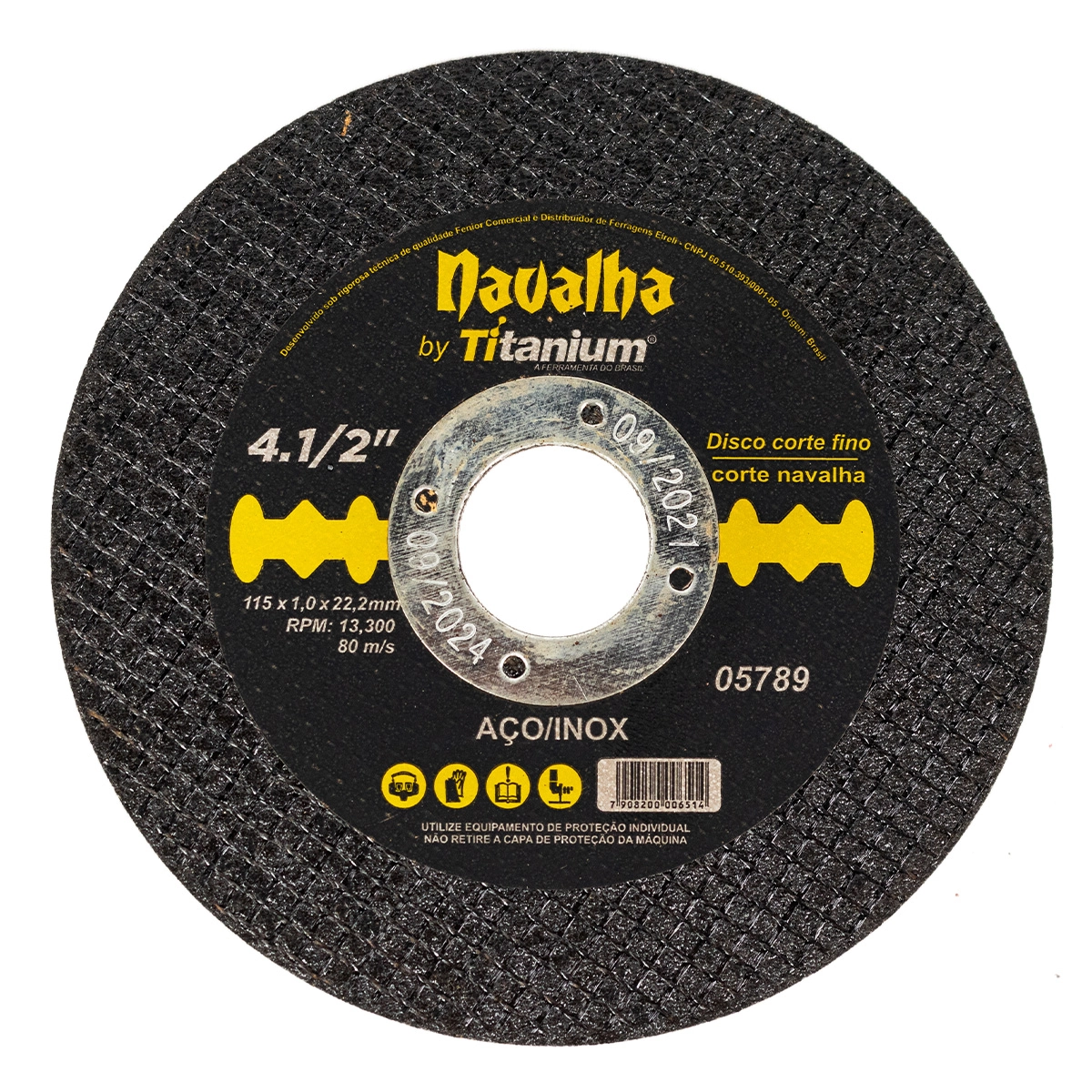 Disco Corte Fino Navalha P/ Inox E Carbono 4.1/2 X 1,0 X 7/8 - 100 Pcs