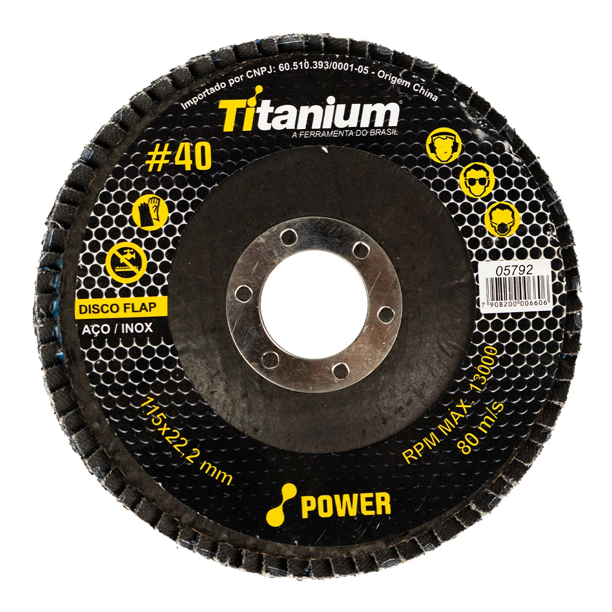Disco Flap Power Curvo Zircônio 4.1/2  Gr. 040