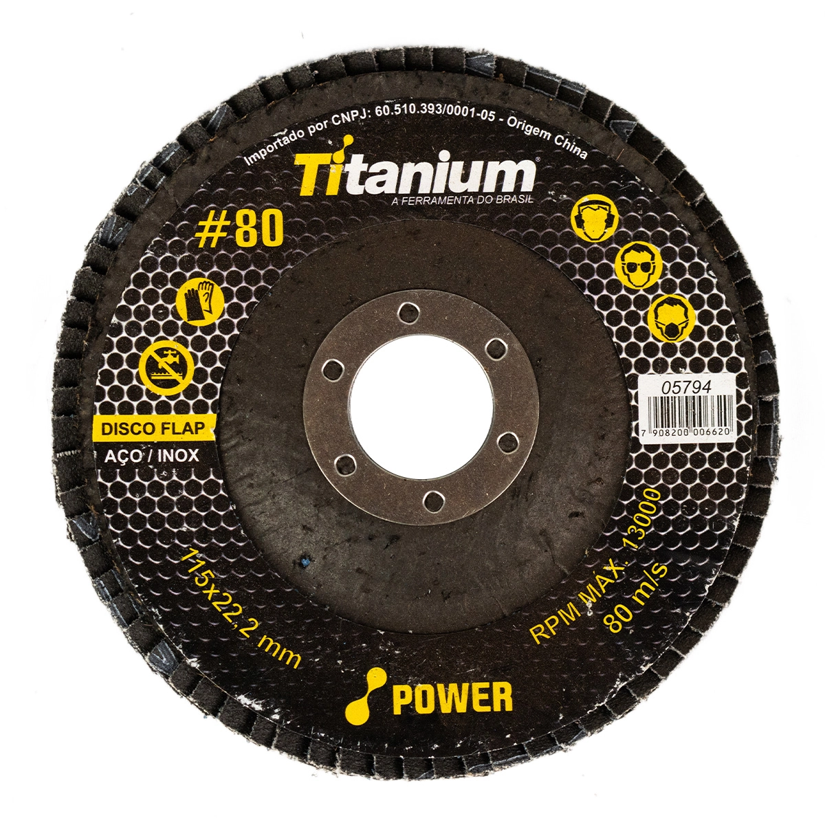 Disco Flap Power Curvo Zircônio 4.1/2  Gr. 080