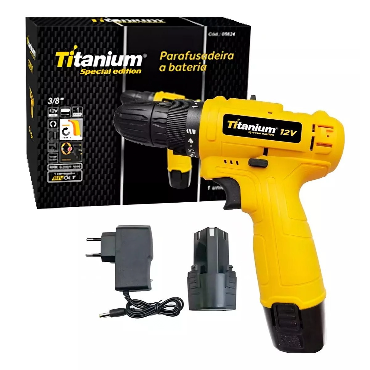 Parafusadeira Special Edition Amarela 1,2ah 12v T12