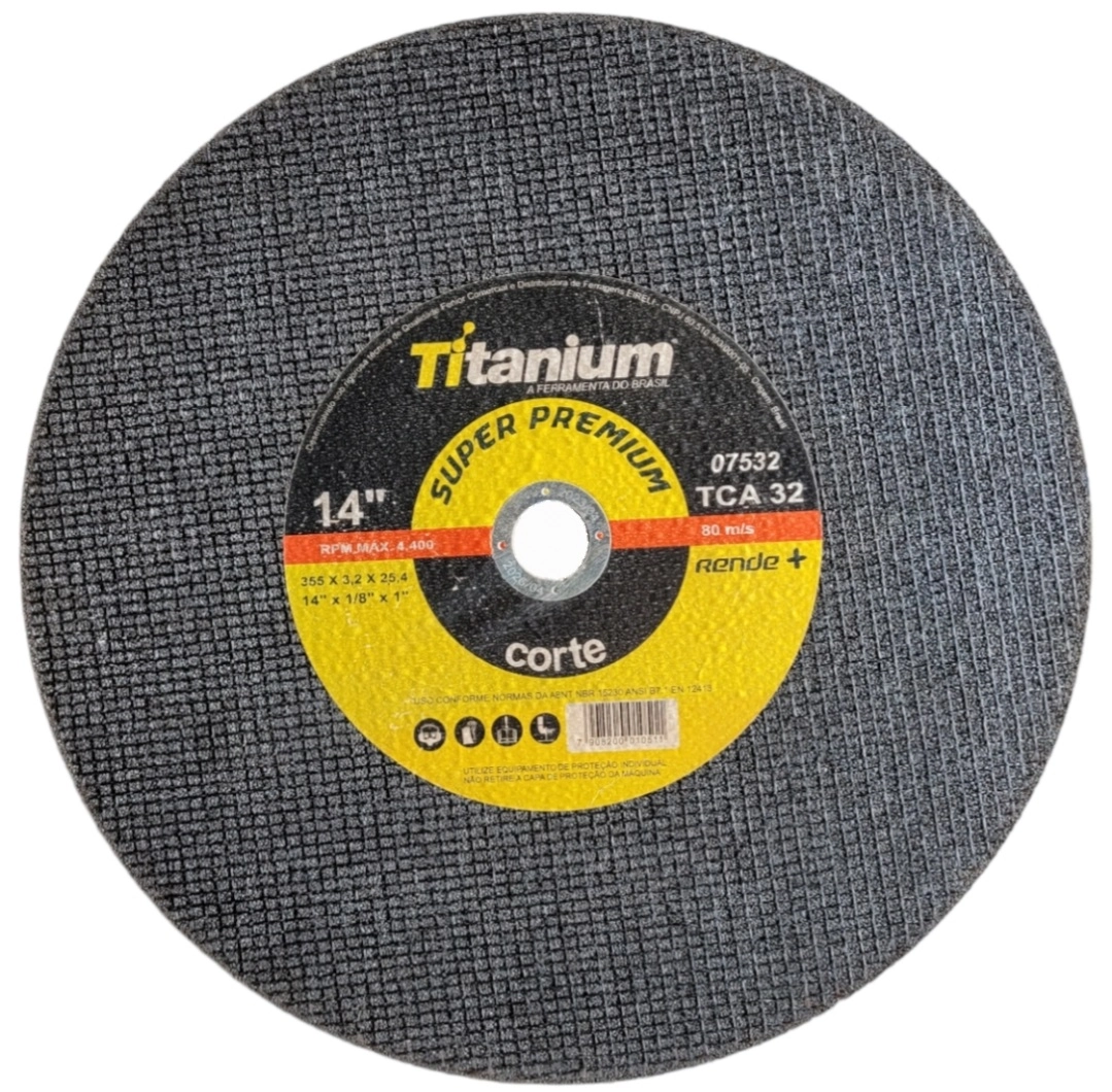 Disco Corte Super Premium 14"x 1" 355x3.2x25.4 Mm
