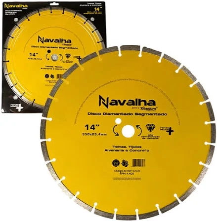Disco Diamantado Navalha Segmentado 14" 350x10x25,4mm