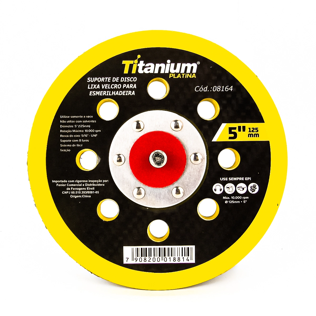 Suporte De Disco Lixa Velcro Para Esmerilhadeira 5pol-125mm