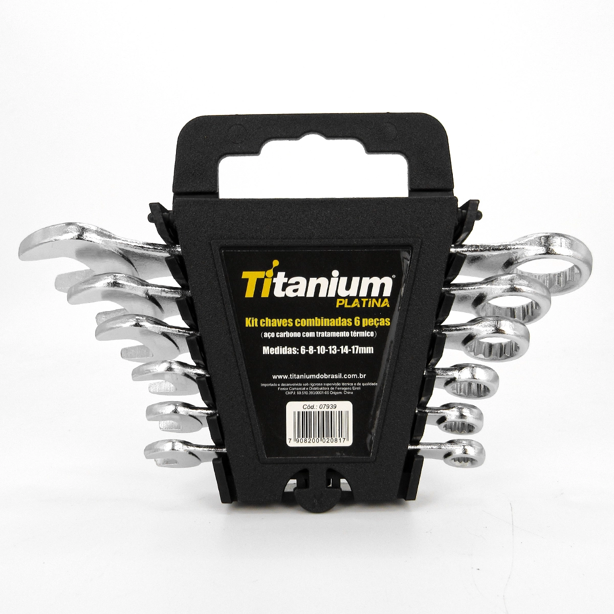 Kit Chave Combinada 6 A 17 - 6 Peças - Aço Carbono