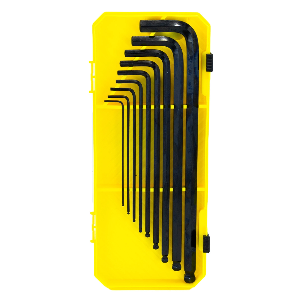 Kit Chave Allen Extra Longa Abaulada 09 Pçs 1.5, 2, 2.5, 3, 4, 5, 6, 8, 10mm Crv - Acab. Preto