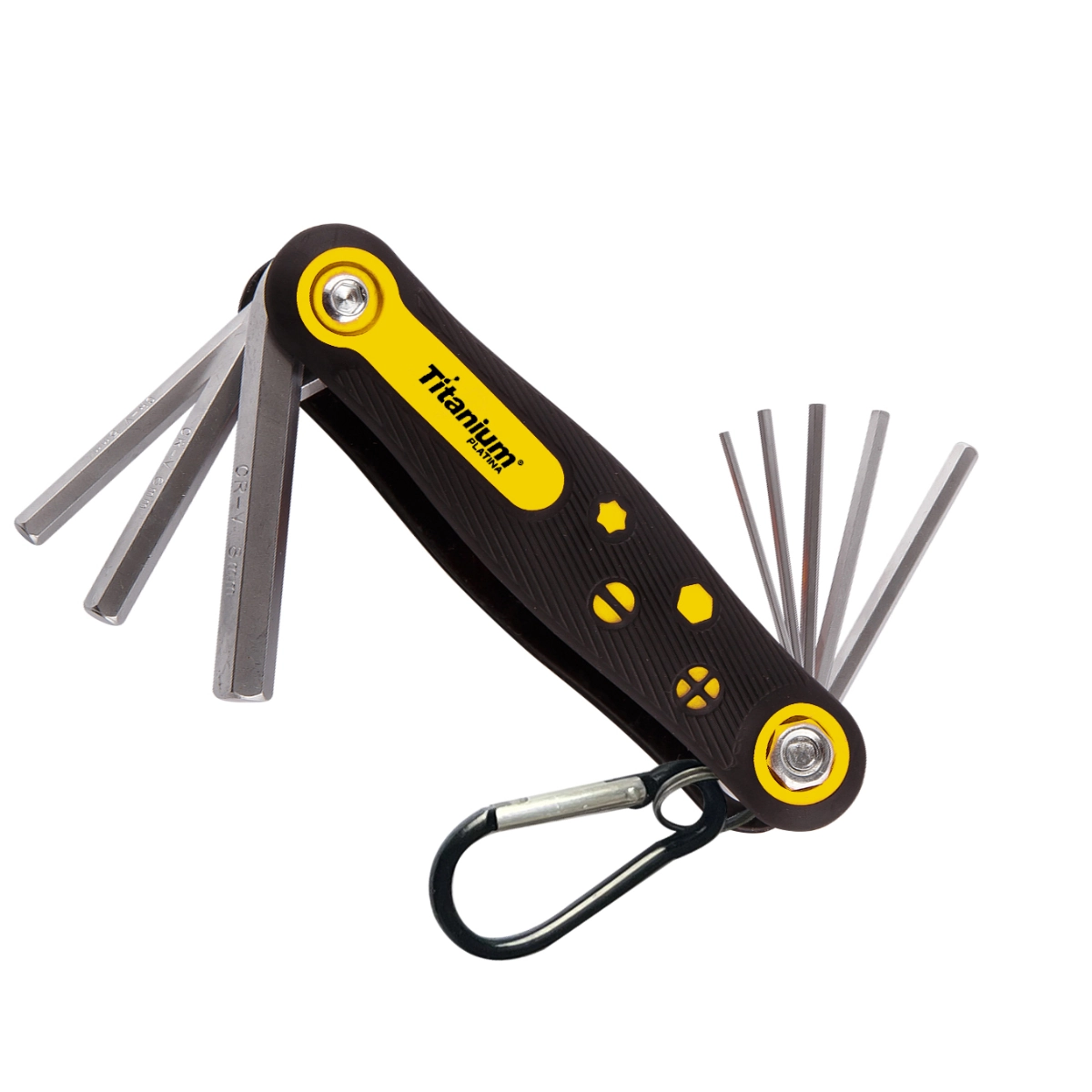 Kit Chave Allen Dobraveis 08 Pcs 1.5, 2, 2.5, 3, 4, 5, 6, 8, 10mm Crv - Acab. Cromado