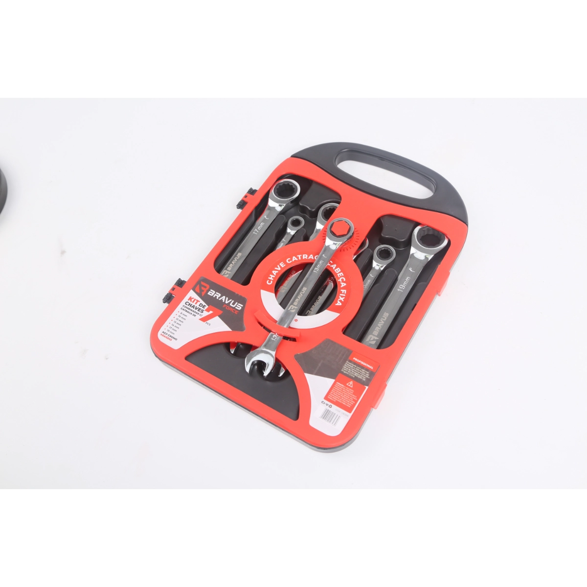 Kit Chave Combinadas Catraca Com 7pcs 8 A 19mm Cromo Vanadio