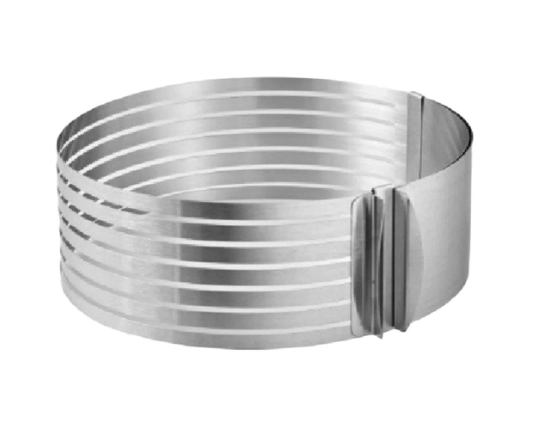 Aro Cortador Fatiador De Bolo Ajustável 24cm A 30cm Ydh