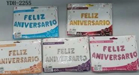 Balao Feliz Aniversario 1x,06m Ref.ydh2281 Kevin