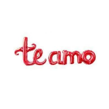 Kit Balao Metalizado Te Amo Vermelho Ref.ydh 2528a