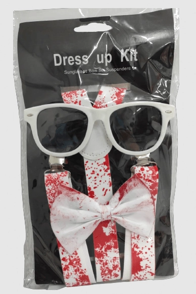 Kit Suspensorio,gravata Borboleta E Oculos