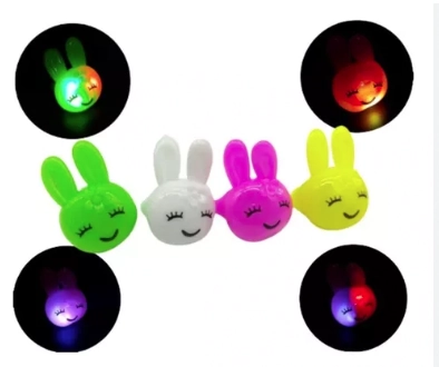 Anel Coelho Silicone C/led Cores Sortidas Ydh