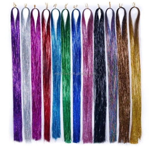 Aplique Cabelo Metalizado Sortido 4,5x46cm Ydh