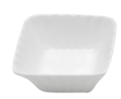 Petisqueira Porcelana Quadrada 7,5x7,5cm C/3un Ydh