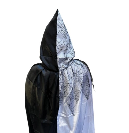 Capa C/capuz Cetim Branca/preta C/renda 120cm Ydh