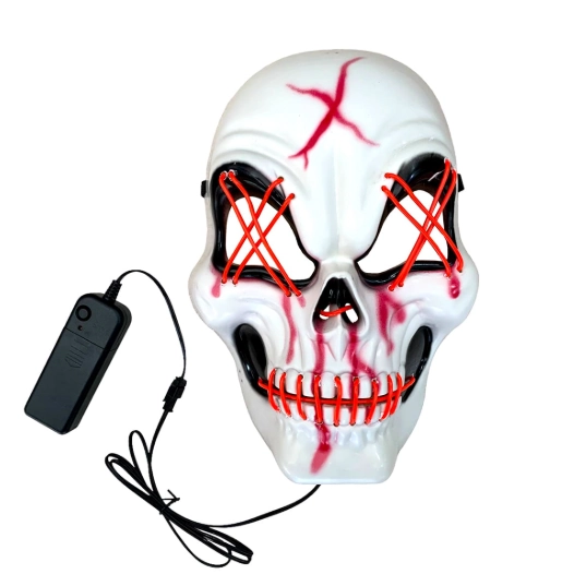 Mascara Halloween Caveira Macabra C/led Ydh