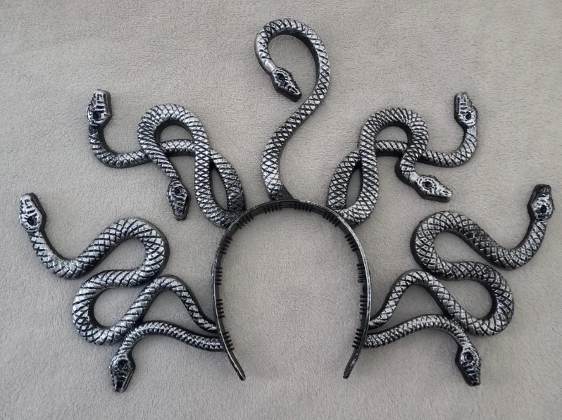 Tiara Medusa Cobras Serpentes 45x30cm Ydh