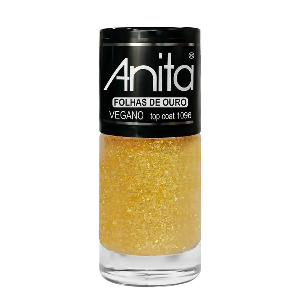 Esm Anita Trat Top Coat Folha De Ouro
