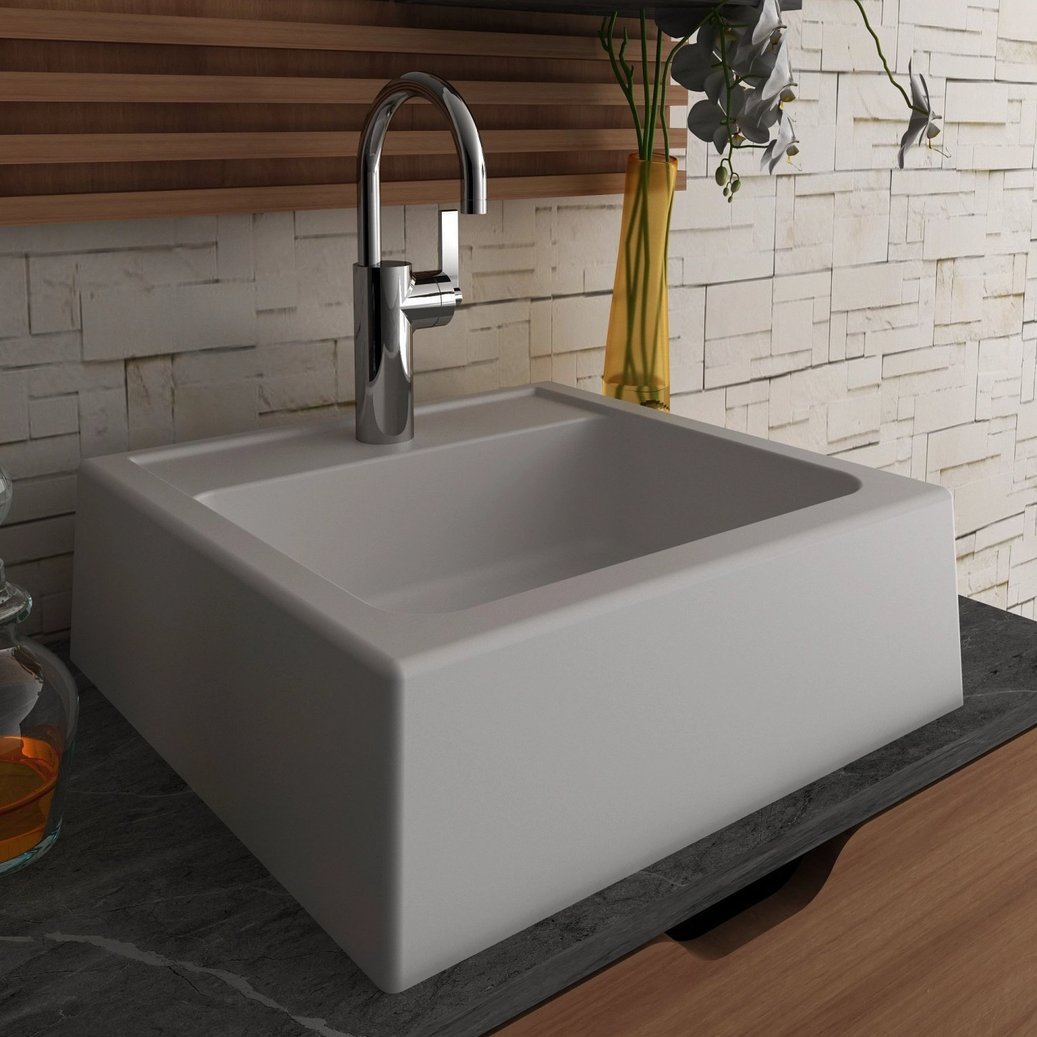 Cuba Para Banheiro 35x11,5x34cm Bn3630 Tecno Mobili Branco