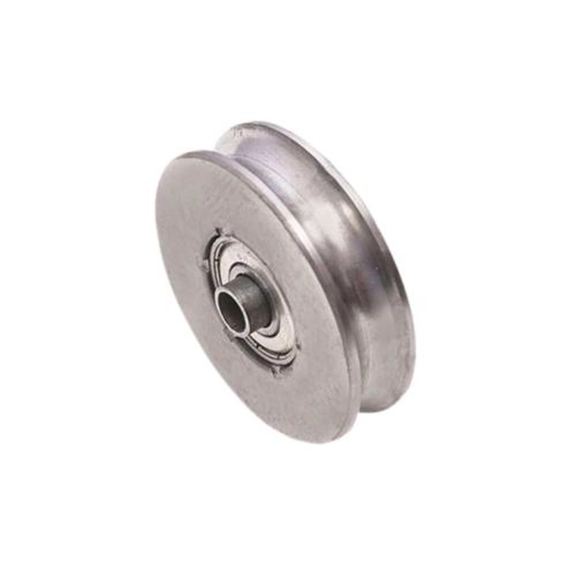 Roldana Ferro Maciça 80mm Tipo U (redonda) 1/2 Bucha - Uso Em Portões
