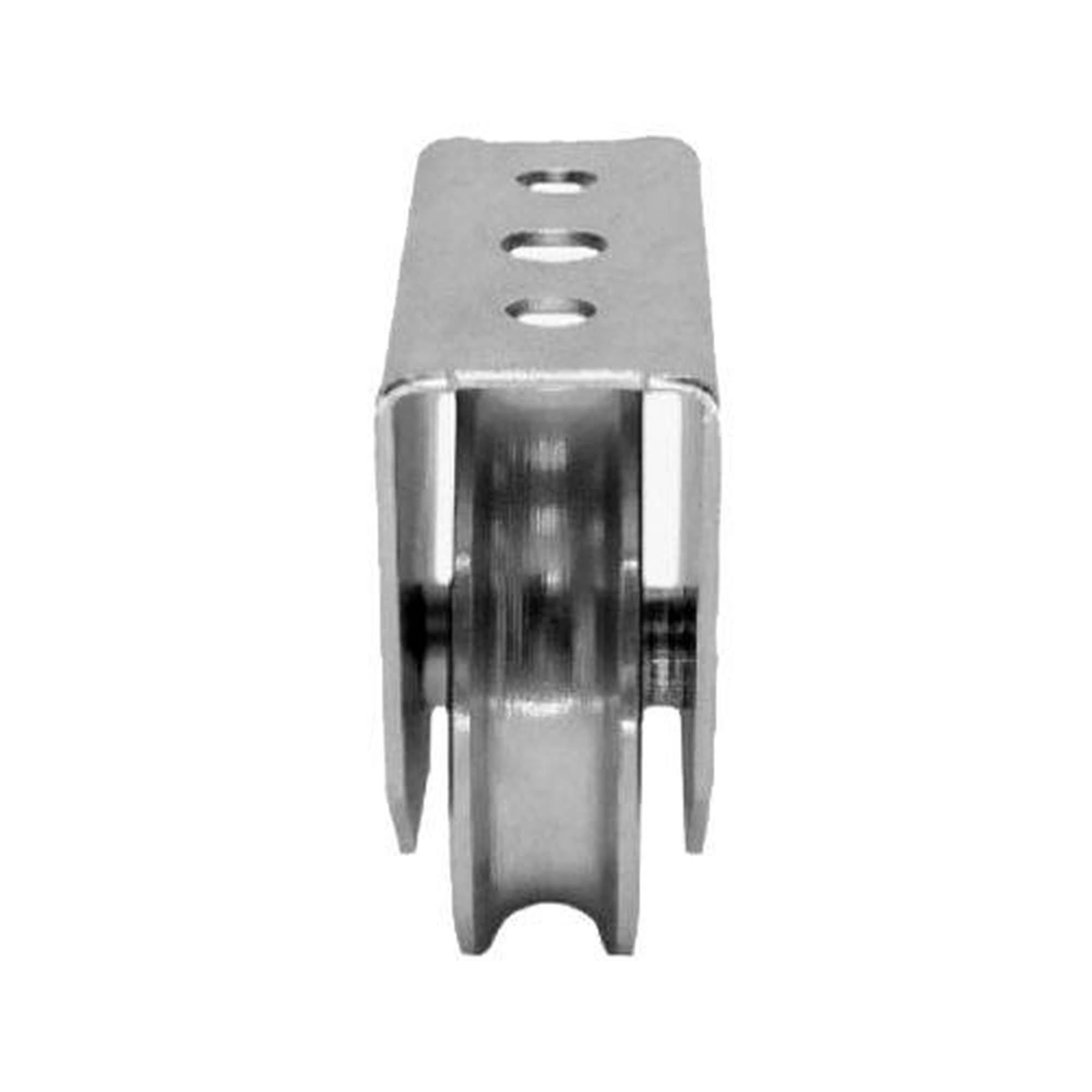Roldana Ferro Maciça 75mm (3 ) Tipo U Com Parafuso - Ideal Para Portões - Ferrosul