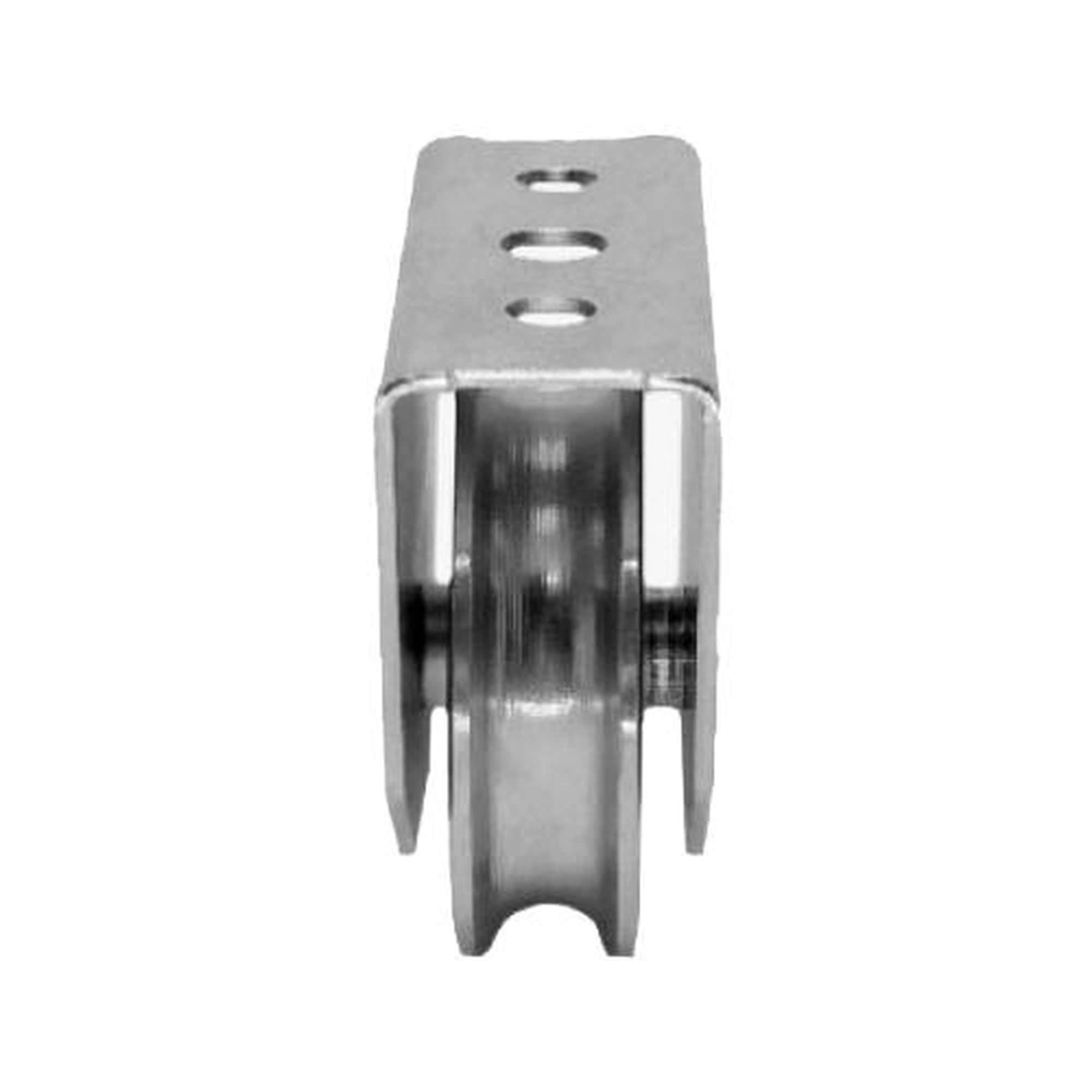 Roldana Ferro Maciça 100mm (4 ) Tipo U 1/2 - Caixa Fechada Para Portão - Ferrosul