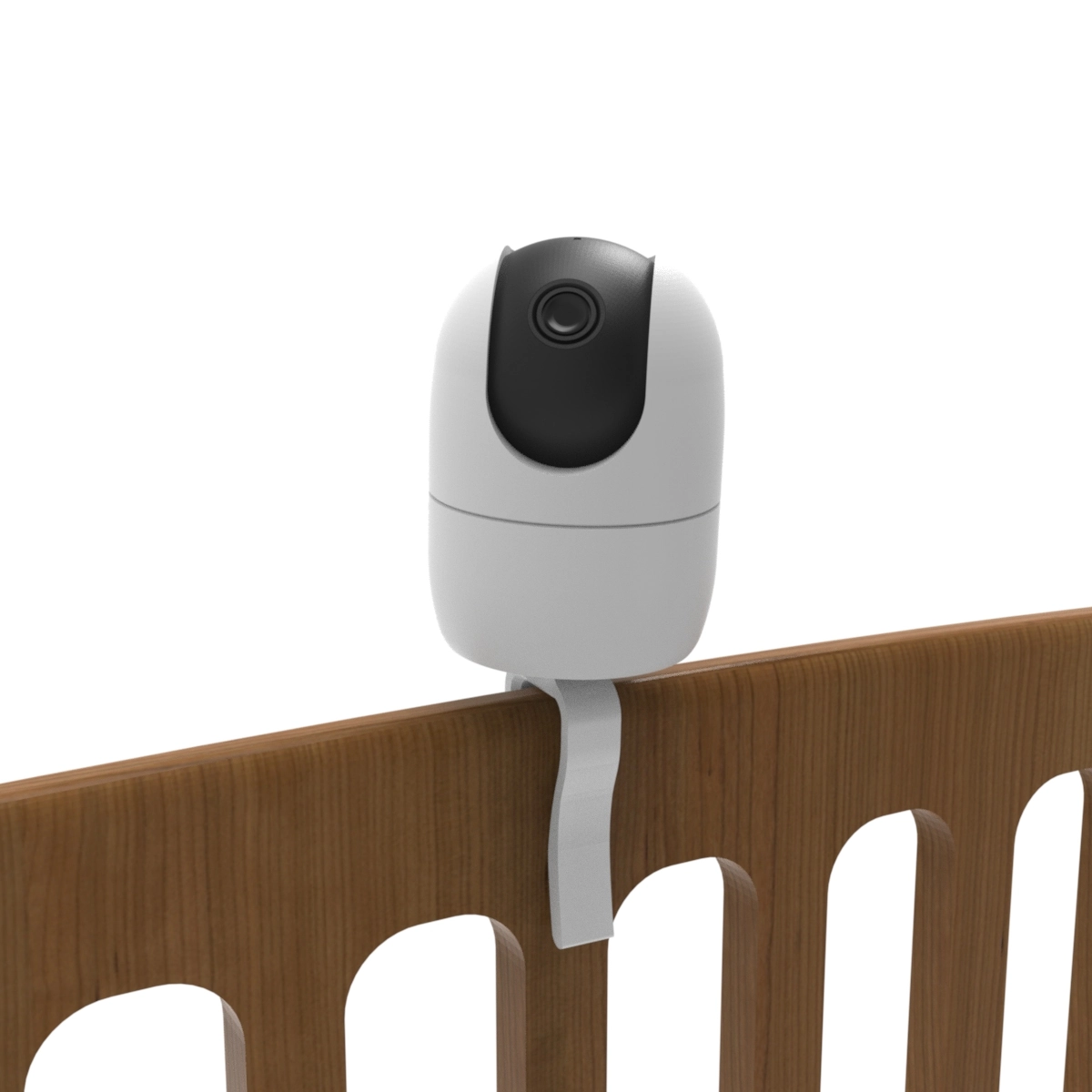 Suporte Tipo Presilha Branco De Fixar Câmera Para Berço Compatível Com Intelbras Im4 E Mibo Ime 360 - Artbox3d