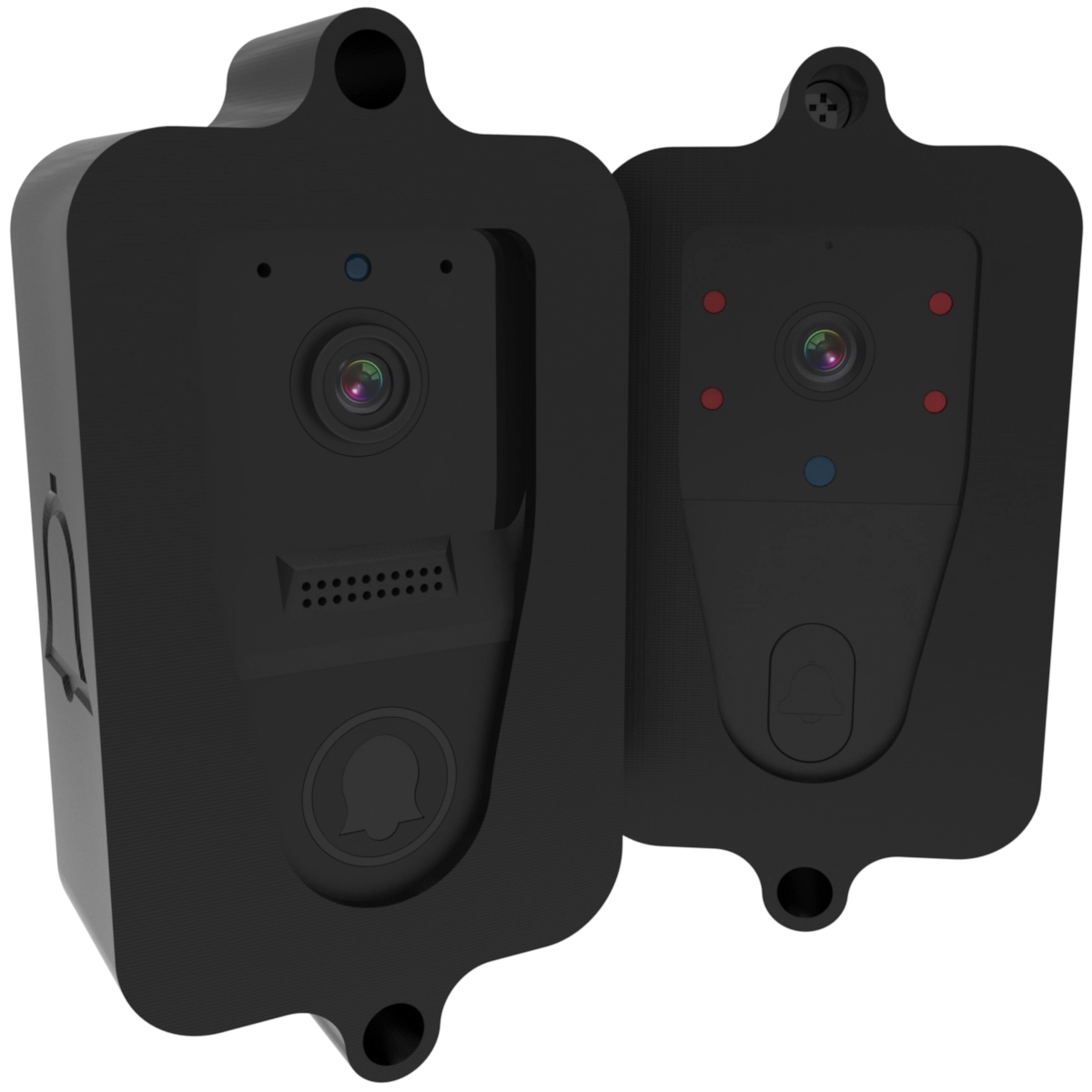 Case Antivandalismo Compatível Com Campainha Inteligente Tuya Doorbell Preto
