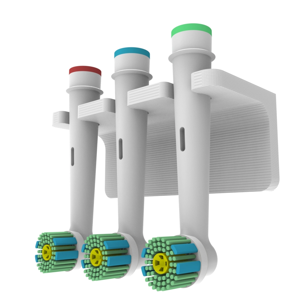 Suporte Organizador De Parede Porta Escova De Dente Para Refil Elétrica Oral Até 3 Escovas - Artbox3d
