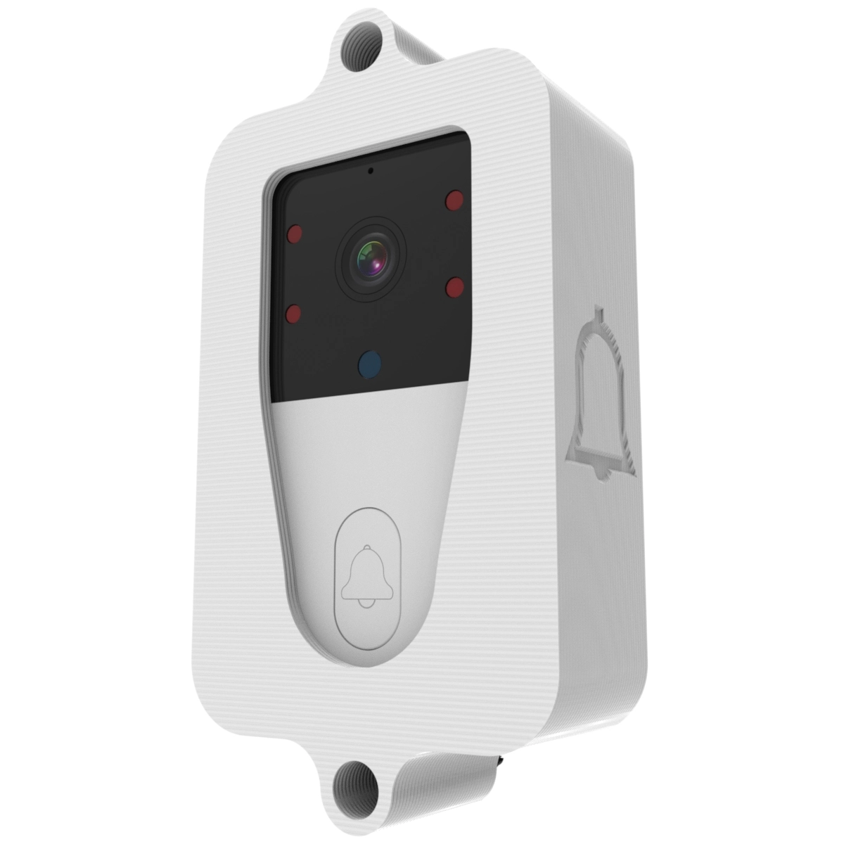 Case Antivandalismo Compatível Com Campainha Inteligente Tuya Doorbell Branco - Artbox3d