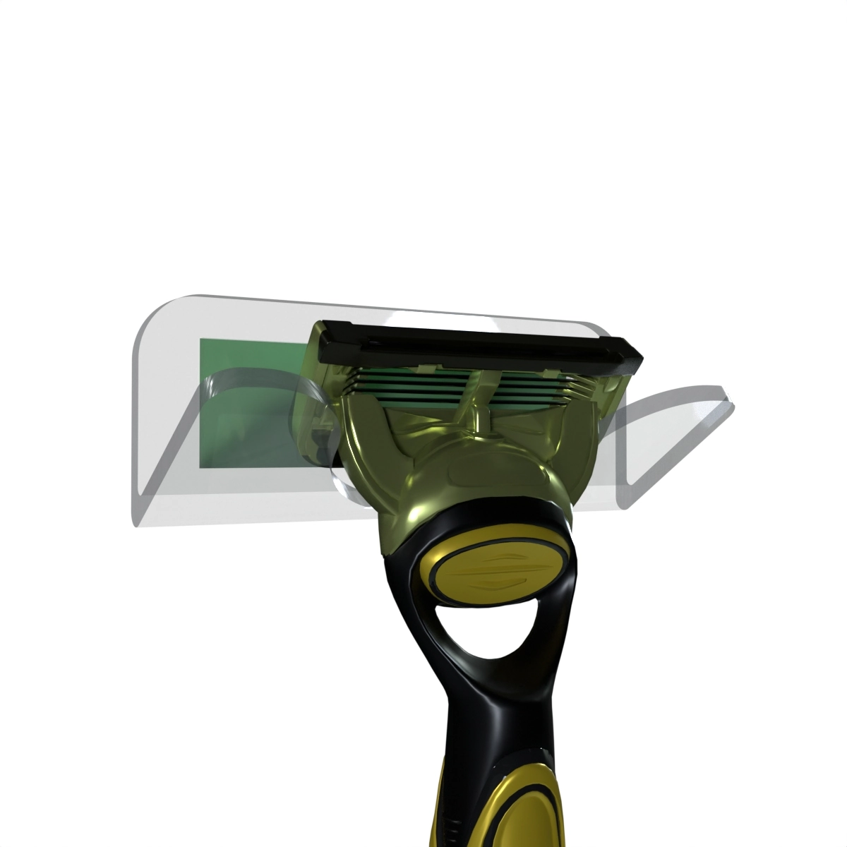 Kit Com 2 Suportes De Parede Compatível Com Gillette Laminas Aparelho De Barbear Barba- Artbox3d