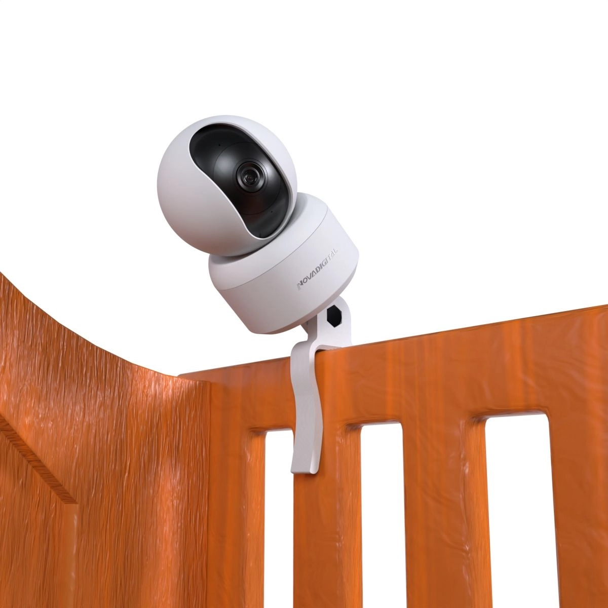 Suporte Angulável Tipo Presilha De Berço Compatível Com Câmera Inteligente Wifi Nova Digital Cs355 A