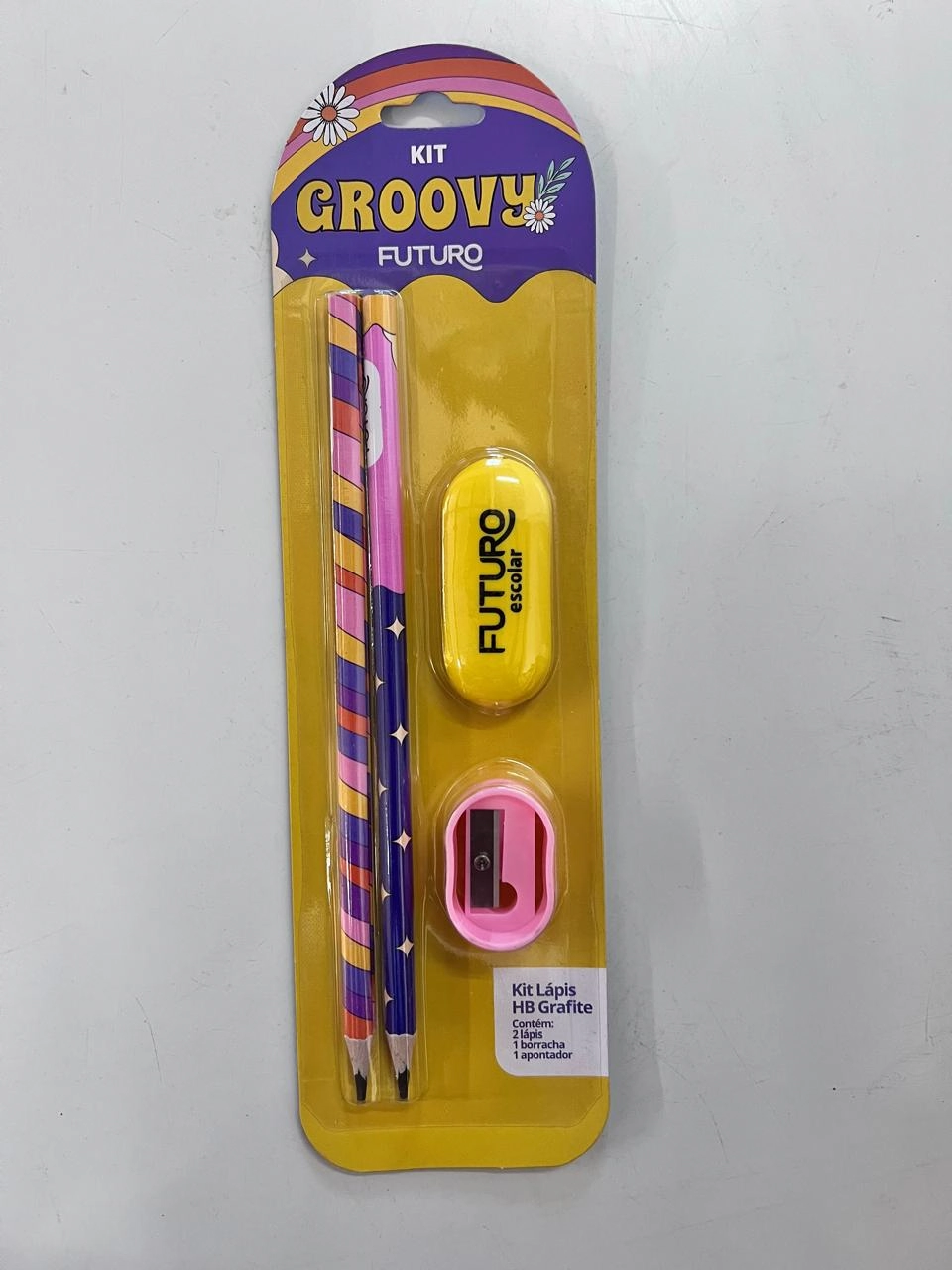 Papelaria Lila Kit Lapis Hb Groovy Un