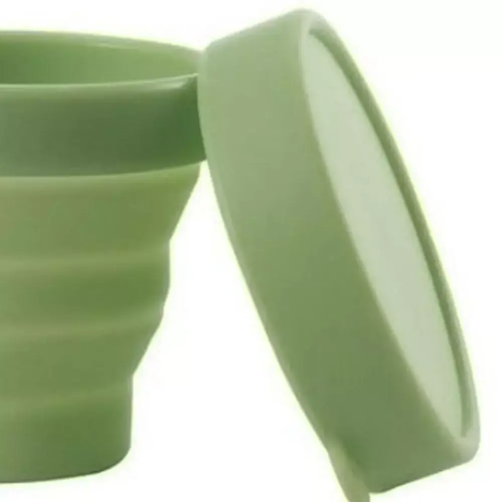 COPO DE SILICONE RETRÁTIL COM TAMPA 160ML VERDE MIMO STYLE