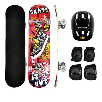 Skate Semi Profissional C/kit De Prot Ref Kk1901