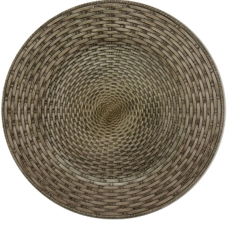Sousplat Rattan Prata Mimo