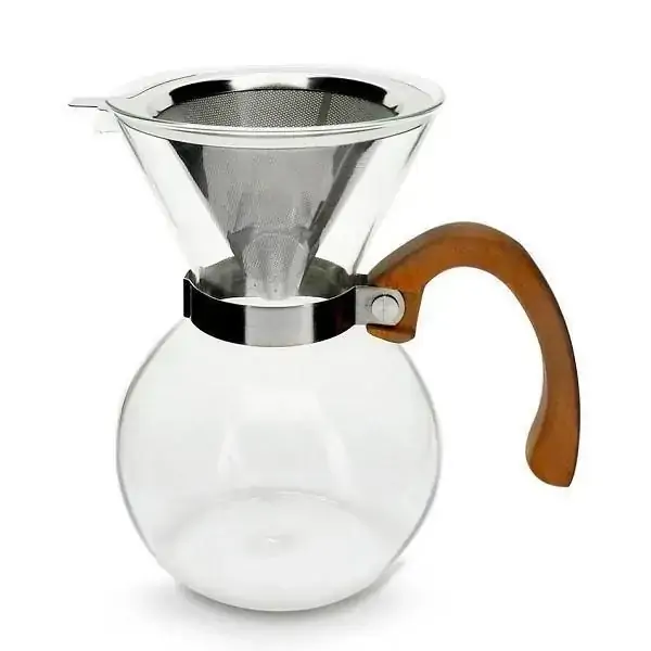 Passador de Cafe Vidro e Coador em INOX 650ML Mimo STYLE VD20031 7144