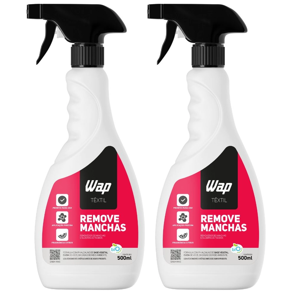 Kit Tira Manchas Removedor Mancha Resistente Não Danifica Biodegradável Fragrância Cereja Avela Pet Friendly - Wap