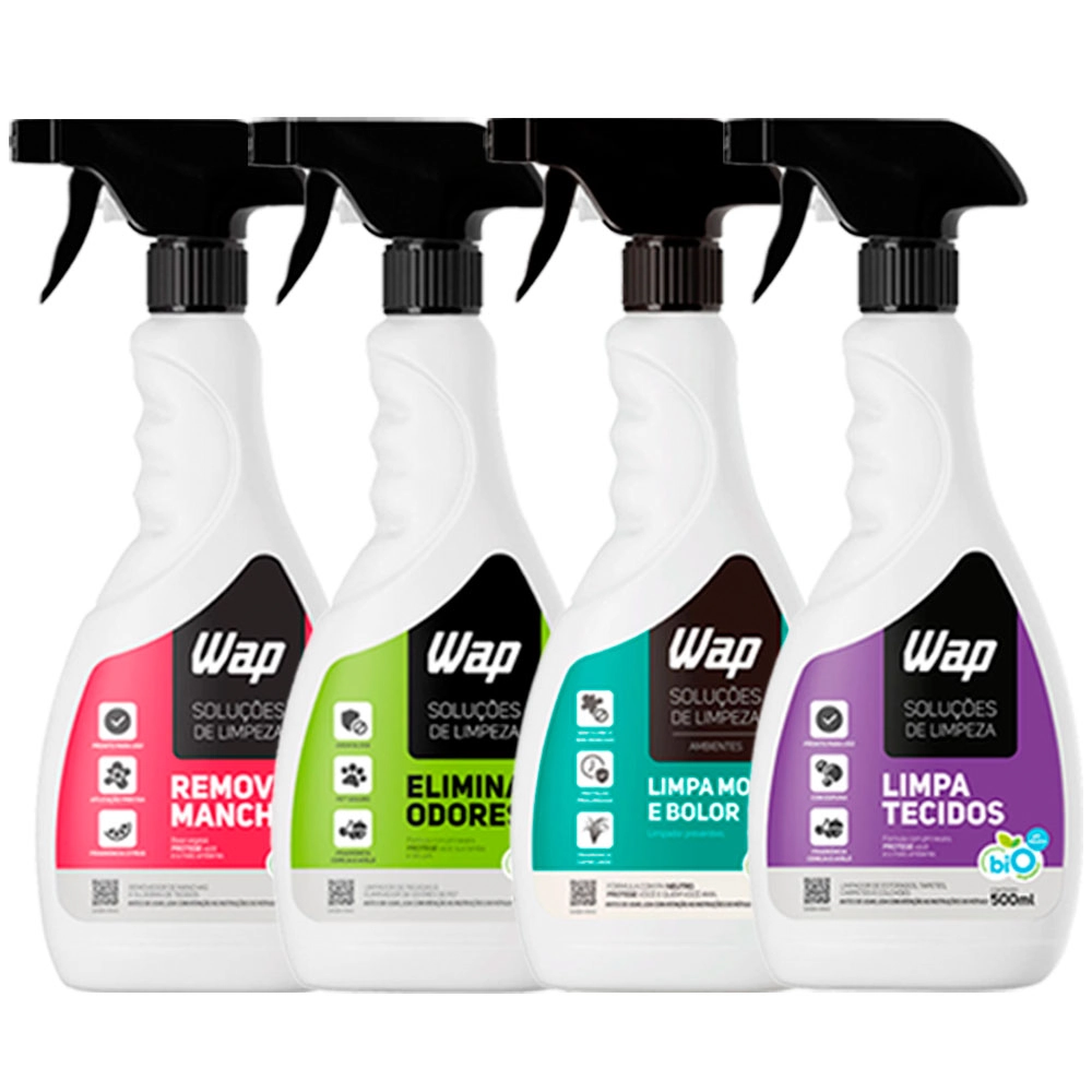 Kit Casa Pro Clean 4 Em 1 Para Limpeza Profunda Mofo Bolor Manchas E Odores Em Ambientes Residenciais - Wap