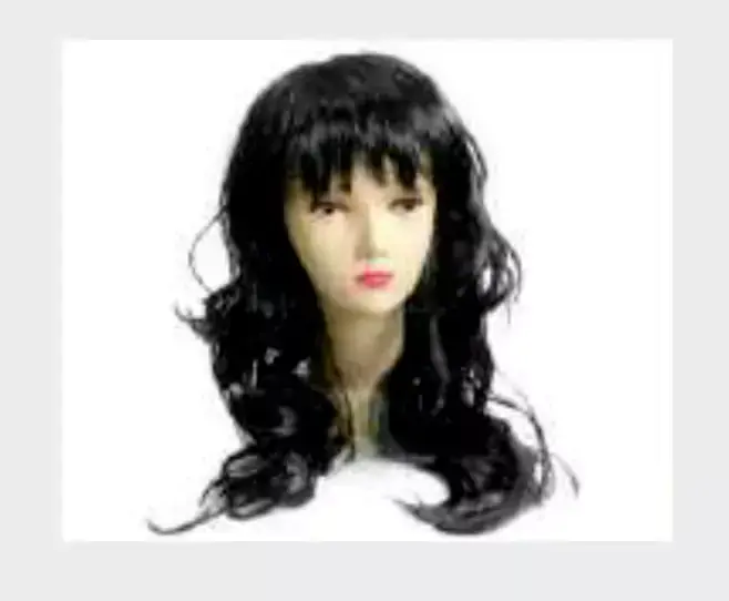 Peruca Longa Ondulada Preta Cosplay Festas