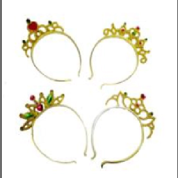 Tiara Simples Tipo Coroa Dourada Rf.pf403/ydh 2724