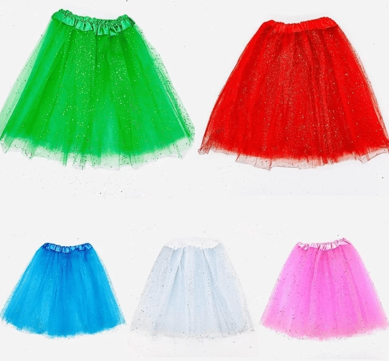 Tutu Colorido 30cm 3 Camadas Glitter Pa1585 Gt Bazar Import