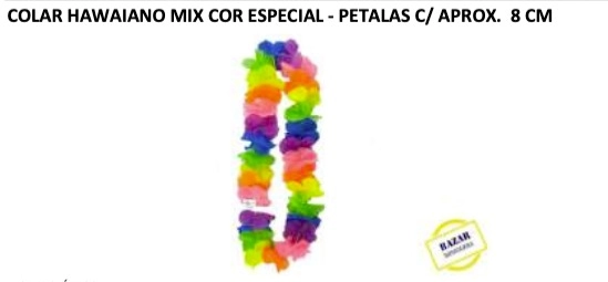 Colar Hawaiano Mix Cor Especial