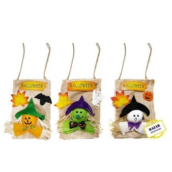 Enfeite Halloween Abobora Bruxa 35x12cm Pa1596 12