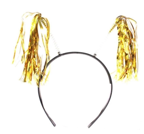 Tiara Metaloide Fitas Dourada Bazar Importadora