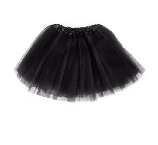Saia Tule Preta 30cm Bazar Importadora