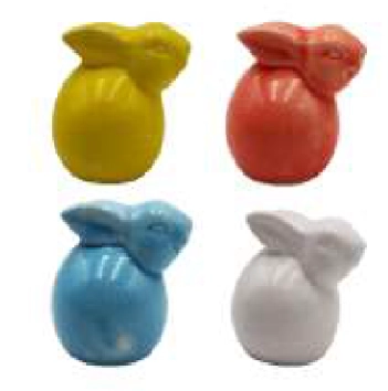Enfeite Ceramica Coelho 5cm Ref.5918 Mult Mix